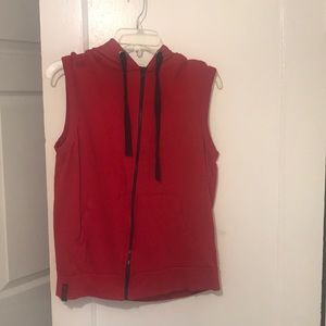 Sleeveless hooded vest